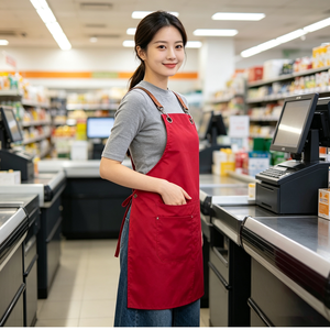 Tablier en toile de <span class=keywords><strong>voile</strong></span> résistant à l'abrasion, taille adulte réglable, résistant à l'huile pour la cuisine et le personnel de service - Product Image 3