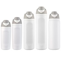 Thermos en acier inoxydable à double paroi isolé sous vide avec couvercle, grande capacité, isolation thermique de 6 à 12 heures, paille intégrée, pour sports de plein air