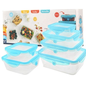 Wholesale 6 Pack Portable Fruit <b>Storage</b> <b>Box</b> Set Large Transparent Plastic Refrigerator Food Container with Silicone Lid Cover PP - Product Image 2