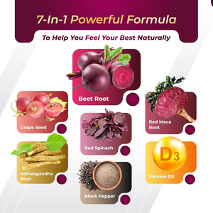 Cápsulas de Remolacha OEM, Suplemento de Espinaca Roja y Ashwagandha para Apoyar la Energía, la Inmunidad y la Resistencia - Product Image 4