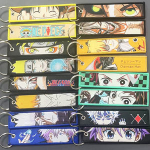 Fabricant nouveau 5000 broderie porte-clés Gril mignon Anime démon tueur porte-clés moto voiture brodé porte-clés - Product Image 4