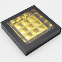 Coffret Cadeau Chocolat Noir Avec Séparateurs et Fenêtre Transparente