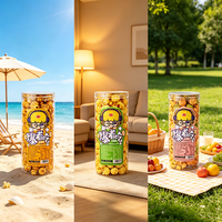 Popcorn sucré sans graisses trans en marque blanche OEM, en sachet avec sucre 120g, emballage personnalisé pour les marques de détail mondiales