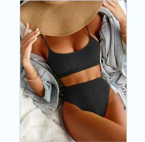 Bikini <span class=keywords><strong>taille</strong></span> haute pour jeunes filles, ouvert, sexy, pour femme, grande <span class=keywords><strong>taille</strong></span>, coréen - Product Image 4