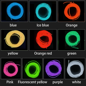 10/5/<strong>3</strong>/1M LED EL Wire Light Strip Battery Neon Glowing <strong>String</strong> Lights DIY Rope Tube Halloween Blacklight Multicolor Party Decor - Product Image 4