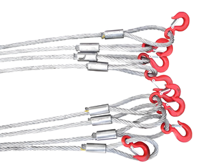 2/3/4 Legs Steel <strong>Wire</strong> <strong>Rope</strong> <strong>Sling</strong> Set 5 Ton to 50 Ton with Shackles &amp; Hook | ABS/API Certificate | for Offshore Container <strong>Lifting</strong> - Product Image 1