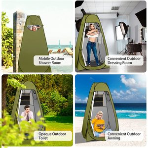 Tente de douche extérieure, toilettes de camping, vestiaire portable avec <span class=keywords><strong>sac</strong></span> de transport - Product Image 6