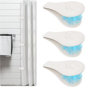 YDS Clips magnétiques en silicone <span class=keywords><strong>pour</strong></span> <span class=keywords><strong>rideau</strong></span> <span class=keywords><strong>de</strong></span> <span class=keywords><strong>douche</strong></span>, auto-adhésifs, coupe-vent, anti-éclaboussures, <span class=keywords><strong>pour</strong></span> maintenir le <span class=keywords><strong>rideau</strong></span> <span class=keywords><strong>de</strong></span> <span class=keywords><strong>douche</strong></span> fermé, clips <span class=keywords><strong>de</strong></span> fixation - Product Image 2