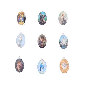 圣灵魂圣迈克尔圣卡梅尔山魅力我们的卡梅尔山定制念珠中心奖章吊坠40 * 24毫米 - Product Image 1