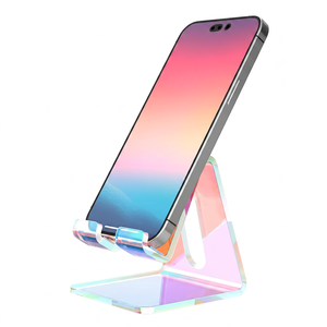 Soporte Acrílico para Teléfono Celular, Soporte Transparente Portátil para Escritorio, Compatible con Phone 16, 15, 14, 13 Pro Max, Mini, 12, 11 Plus, SE - Product Image 1