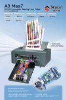 Skycut NUEVO A3MAX7 Plotter de Corte Digital con Motor A3+A4, Máquina Cortadora con Alimentación Automática de Hojas para Vinilo, Etiquetas y Adhesivos