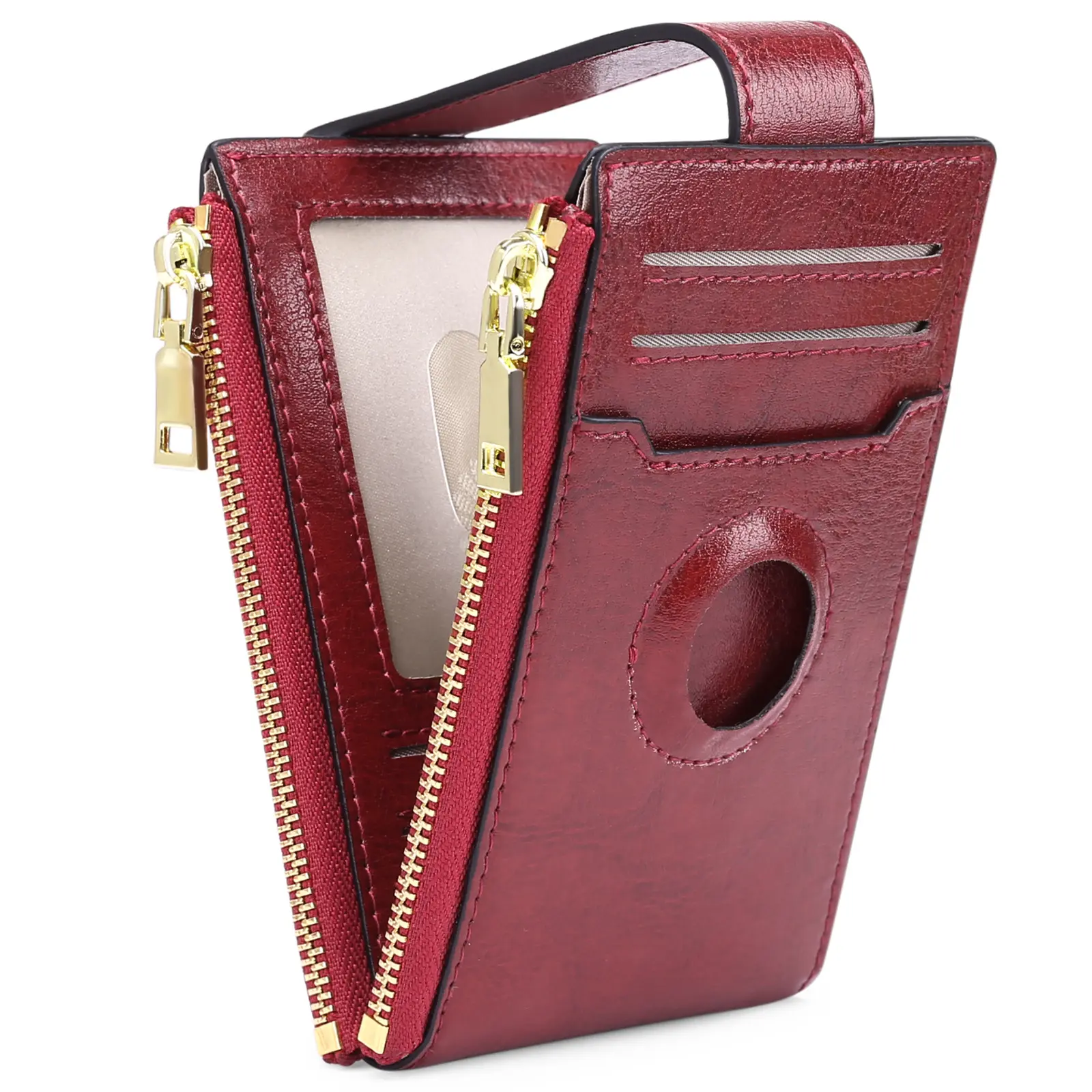 Womens Men's Wallets Genuine Leather Bifold Credit Card Holder Money Clip Short Wallet