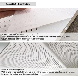 Gạch trần nhôm vuông 600x600mm, sơn tĩnh điện cho hệ thống trần giả treo - Product Image 3