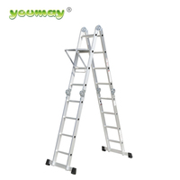Échelle aluminium Vente en gros Échelle télescopique pliable en aluminium de haute qualité Échelle à chevrons polyvalente