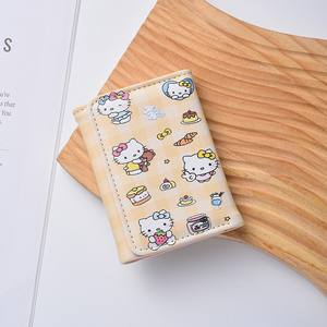 Dompet Lipat Tiga Lucu untuk Wanita dan Anak Perempuan, Hadiah Kartun Anak-Anak, Dompet Koin Kecil Motif Kucing Kuromi Anime, Dompet Pendek untuk Pelajar - Product Image 5