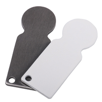 Rubysub Modern Sublimation Blanks Rectangle en aluminium, porte-clés jeton de chariot de courses en métal