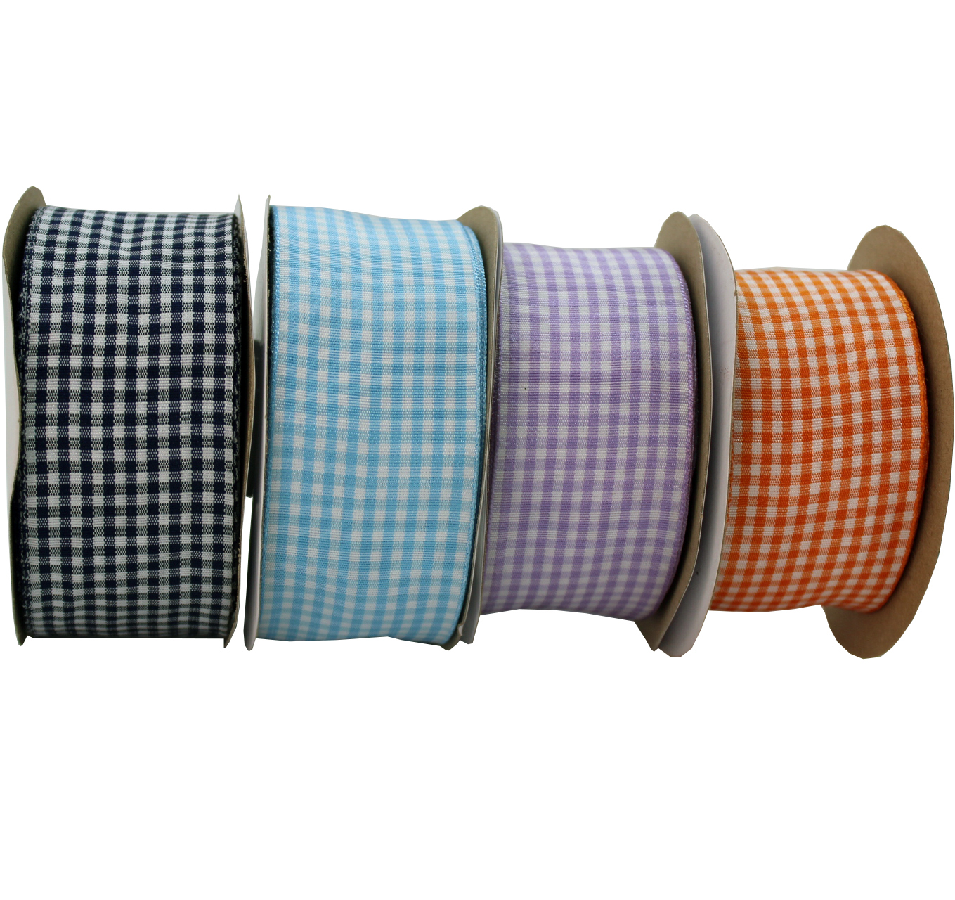 25mm Width Plaid Gingham Ribbon Gift Wrapped Check Ribbon Garment Accessories Color Customized Gift Ribbon