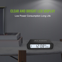 Intelligenter Elektronischer LCD-Wecker mit Klappschalter, Leuchtender Schlummerfunktion, Radio und Touch-Sensor für Büronutzung