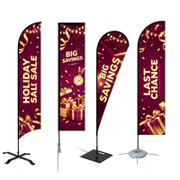 Drapeau à plumes personnalisé imprimé recto-verso pour la publicité extérieure promotionnelle