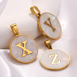 Moda 26 accessori per ciondoli con lettere iniziali 18k in acciaio inossidabile con nome personalizzato accessori da donna collana - Product Image 2