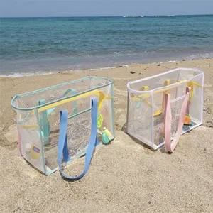 2024 Clear Tote Beach Bags Summer Shoulder Handbag Large Capacity PVC Transparent Tote Bags