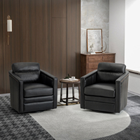 Fauteuil pivotant de loisirs en cuir véritable de haute qualité, vente en gros d'usine