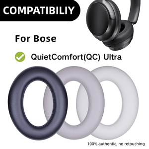 Almohadillas de repuesto de cuero de proteína suave para auriculares ultra inalámbricos <span class=keywords><strong>Bose</strong></span> QuietComfort para comodidad y conveniencia - Product Image 2