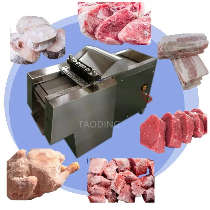 Mesin pemotong daging potongan potongan potongan ayam kualitas ekspor gergaji tali pemotong motton payudara babi daging