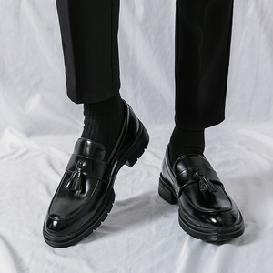 Chaussures habillées en cuir véritable pour hommes, bout rond, à lacets, semelle extérieure en caoutchouc antidérapante, pour le bureau, la carrière, les occasions formelles - Product Image 4