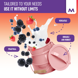 Seau de rangement en tôle d'acier vintage Boîte métallique décorative avec couvercle et poignée de transport 500 ml - Product Image 6