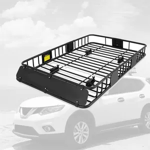 Грузовик внедорожник Универсальный транспортировочный 150 фунтов прочный черный стальной расширяемый Автомобильный багажник на крышу грузовой перевозчик на крыше