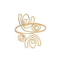 Bracelets et joncs de bras en forme de feuille, ajustables et personnalisables, manchette de bras supérieure en or motif serpent pour filles – Vente chaude