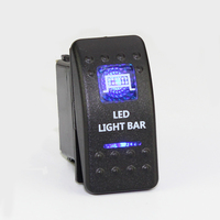 Interrupteur à bascule marin double LED bleu personnalisé 12V 20A 5 broches marche/arrêt pour bateau UTV Vente en gros OEM CE ROHS