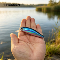 Leurre Minnow PVC OEM 55mm/75mm 4.5g/8.5g Design Mouchette Artificielle pour Pêche en Mer (Perche, Brochet) Lancer Longue Distance Coulant