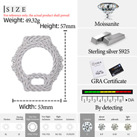 Street-Style Herren-Accessoires Buss-Down Moissanit Moissanit-Uhrengehäuse Iced Out Maßgefertigte Uhrenteile für DW6900