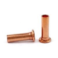 Rivet Semi-tubulaire de haute qualité, 3mm, 4mm, cuivre rouge, Nickel, tête plate plaquée, DIN7338