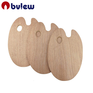 Bview 27.5x37.5cm Oval <strong>Wooden</strong> Painting <strong>Palette</strong> for Acrylic Watercolor Oil Painting - Product Image 6
