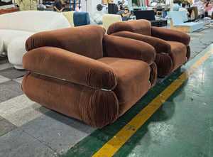 Divano in Velluto Terracotta Salvaspazio, Estensibile e Pieghevole, Confezionato Sottovuoto per Soggiorno, Salotto e Officina - Product Image 2