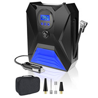 MIni filaire DC 12V affichage numérique voiture compresseur d'air pompe Portable automatique gonfleur de pneu vélo arrêt automatique