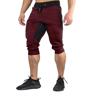 <strong>Mens</strong> Cotton Zipper Pocket Shorts Breathable Cargo Joggers Half Gym <strong>Trousers</strong> Bodybuilding Clothes Workout Shorts Capri Pants - Product Image 2