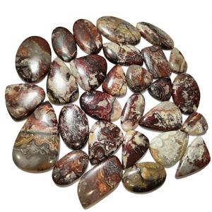 Cuentas de Ágata de Cuarzo Natural de Alta Calidad, Corte Ovalado Plano de 8*10mm, Color Rojo, Diseño Floral, Sueltas, para Fabricación de Joyería - Product Image 2