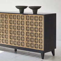 Armoires de cuisine en bois massif de style ferme Buffet en MDF au design japonais Meubles de salon
