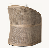 Ensemble de salle à manger en rotin moderne de luxe pour patio, jardin, hôtel, résistant aux intempéries, meubles de loisirs d'extérieur en bois massif, fauteuil de salle à manger en teck