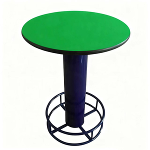 Mesa de Bar Redonda Personalizada con Logotipo, Tamaño Personalizado, Diámetro de 80 cm, Amarillo, Verde, Negro, para <span class=keywords><strong>Pub</strong></span>, Exterior, con Base - Product Image 4