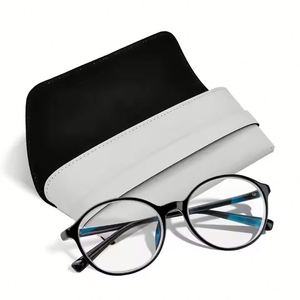 Étui à lunettes personnalisé en PU avec logo par sublimation, portable, vierge, pour transfert thermique, artisanat DIY - Product Image 1