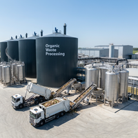 Réservoir Schumann 21,35m*23,87m en acier au carbone boulonné, anti-corrosion, CSTR, pour le traitement de l'eau dans les digesteurs anaérobies 2