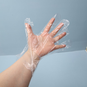 Yuankang disposable <b>film</b> gloves, transparent PE thickened surgical examination gloves, household gloves, 100 pieces/pack - Product Image 2
