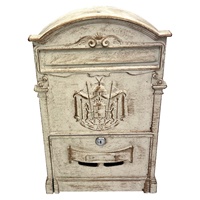 Boîte aux lettres en aluminium antique Boîte aux lettres extérieure en métal Boîte aux lettres murale pour appartement à la maison
