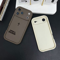 Coque de protection arrière souple en TPU à motif croisé en stock pour iPhone 17 Pro Max, Air 16 Pro, 15 Plus
