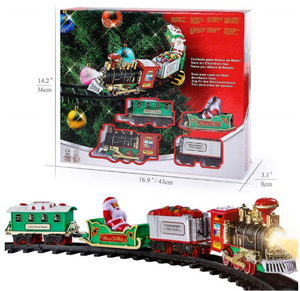 Nouveauté : Train électrique <span class=keywords><strong>de</strong></span> Noël avec lumières et sons <span class=keywords><strong>de</strong></span> Noël, train à vapeur pour décorer l'arbre <span class=keywords><strong>de</strong></span> Noël - Product Image 4